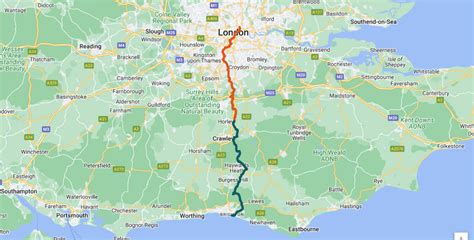 london to brighton map.